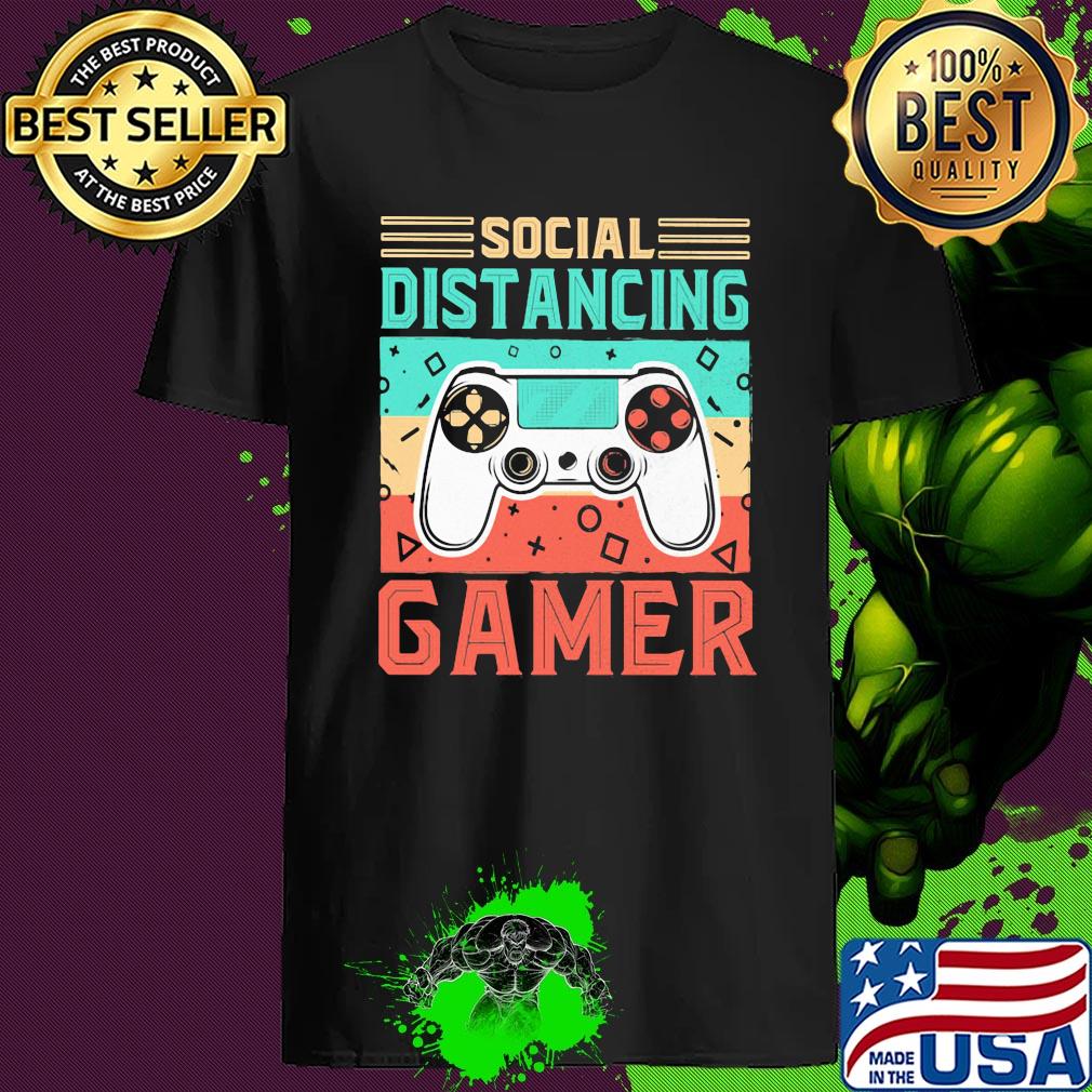 Social distancing gamer vintage shirt
