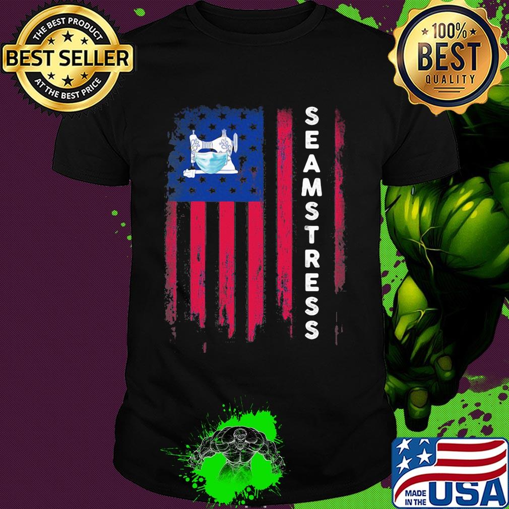 American sew mask seamstress shirt