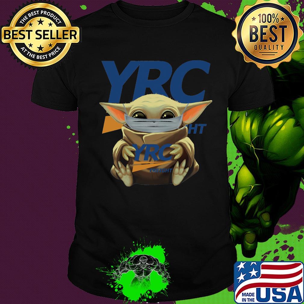Baby Yoda face mask hug YRC shirt