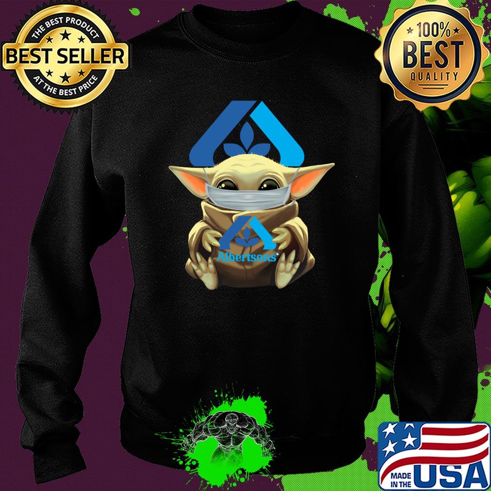 Baby Yoda hug Albertsons mask s Sweater Baby Yoda hug Albertsons mask s Sweater