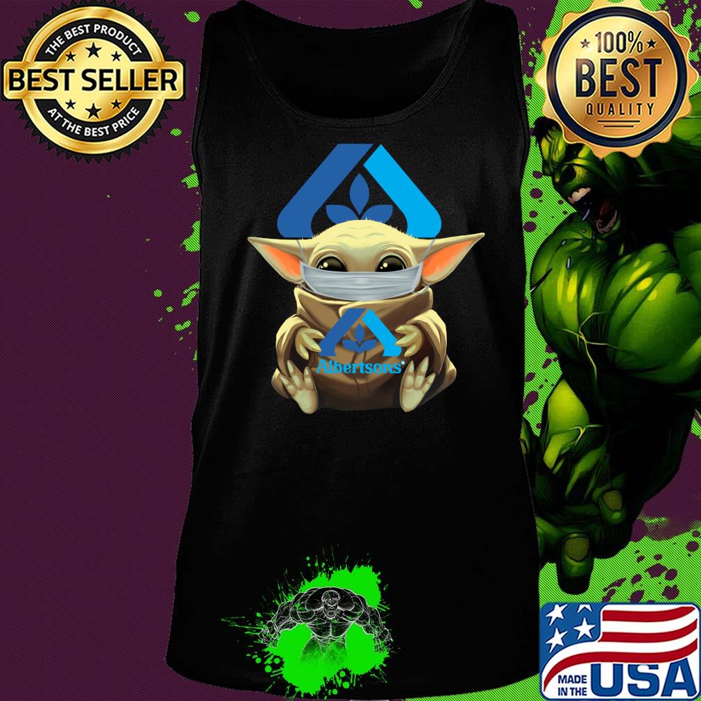 Baby Yoda hug Albertsons mask s Tank top Baby Yoda hug Albertsons mask s Tank top