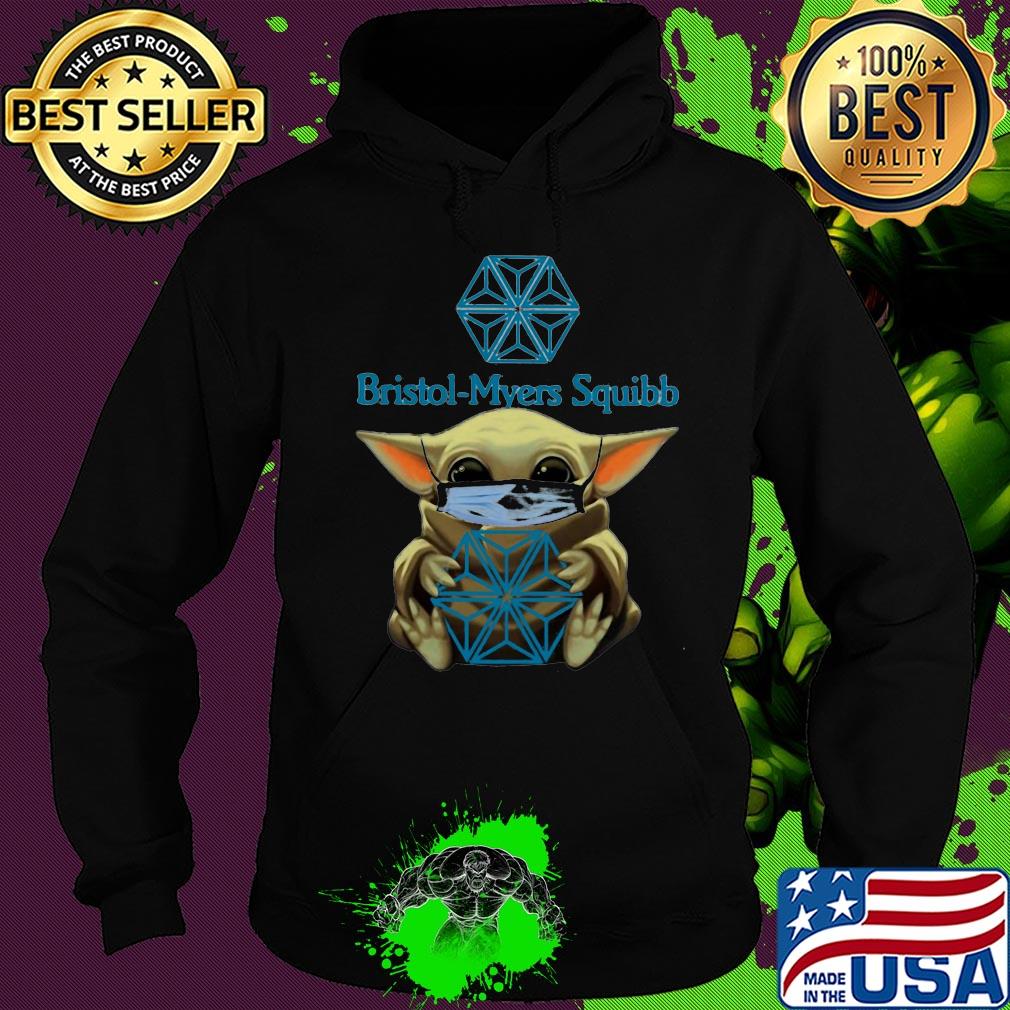 Baby Yoda hug Bristol Myers Squibb Mask s Hoodie Baby Yoda hug Bristol Myers Squibb Mask s Hoodie