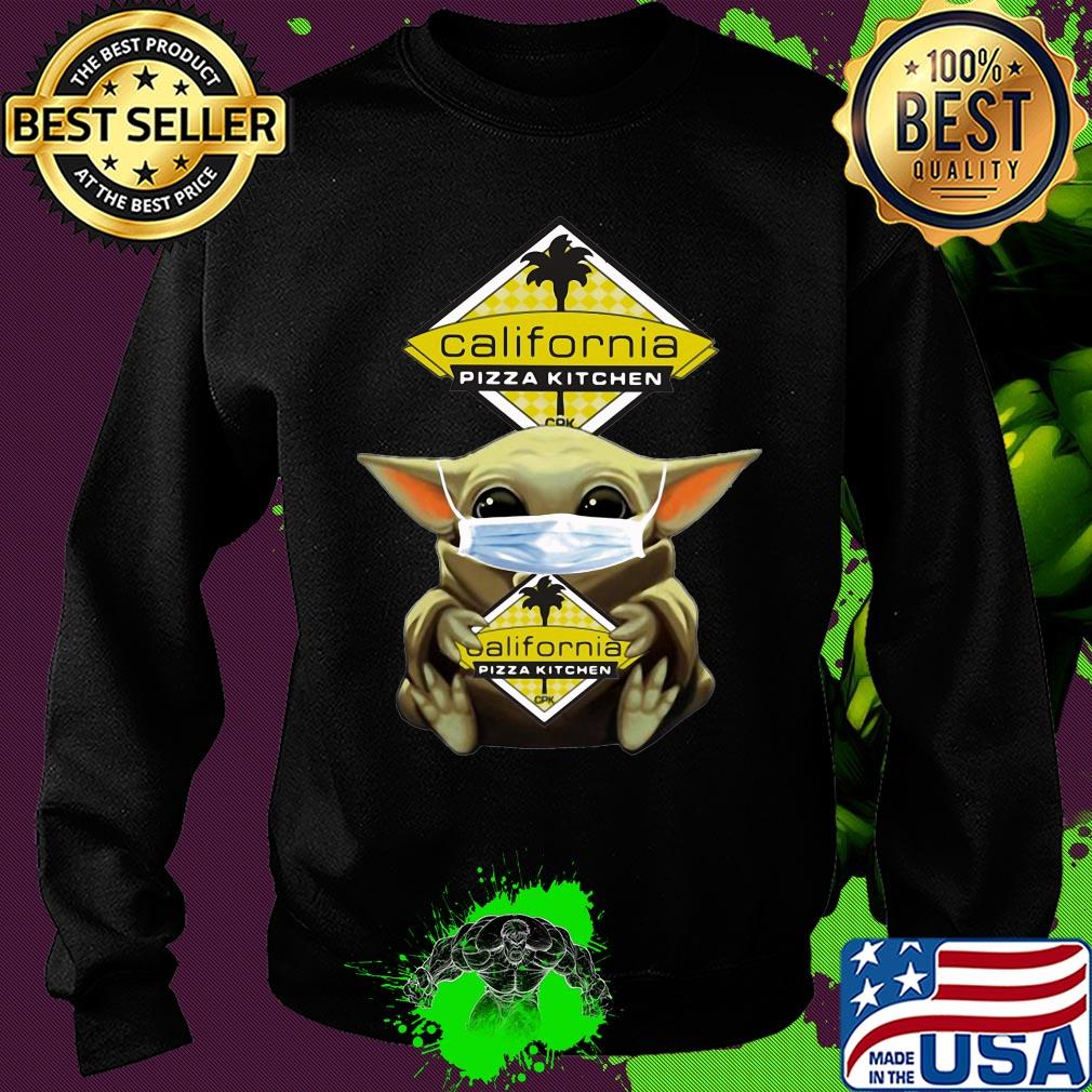 Baby Yoda hug California Pizza Kitchen s Sweater Baby Yoda hug California Pizza Kitchen s Sweater
