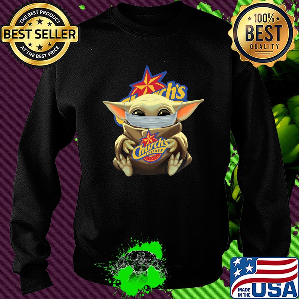 Baby Yoda hug Church's mask s Sweater Baby Yoda hug Church's mask s Sweater