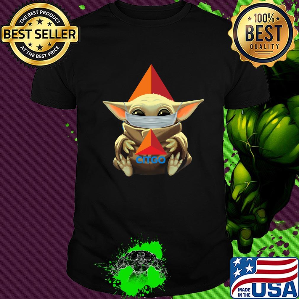 Baby Yoda hug Citgo mask shirt