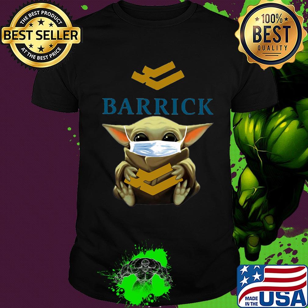 Baby Yoda mask hug Barrick shirt