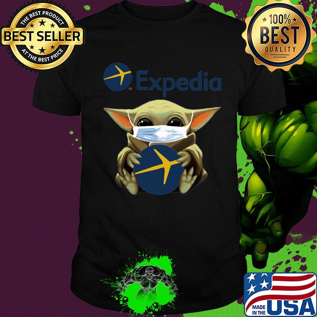 Baby Yoda mask hug Expedia shirt