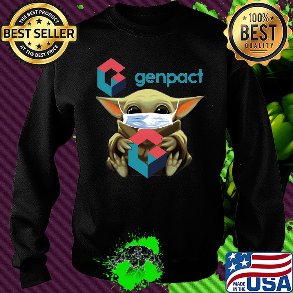 Baby Yoda mask hug Genpact s Sweater Baby Yoda mask hug Genpact s Sweater