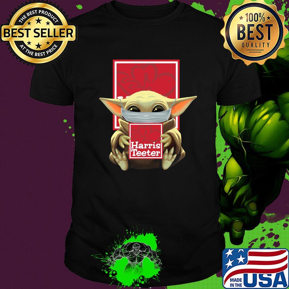 Baby Yoda mask hug Harris Teeter shirt