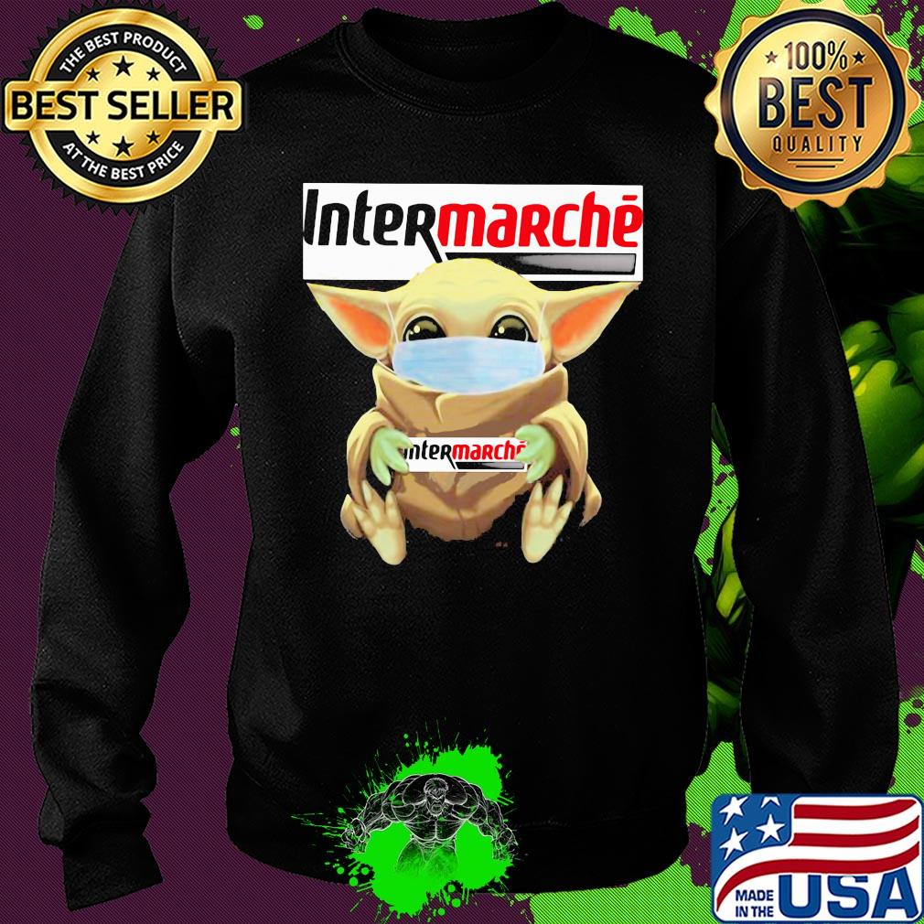 Baby Yoda mask hug Intermarche s Sweater Baby Yoda mask hug Intermarche s Sweater