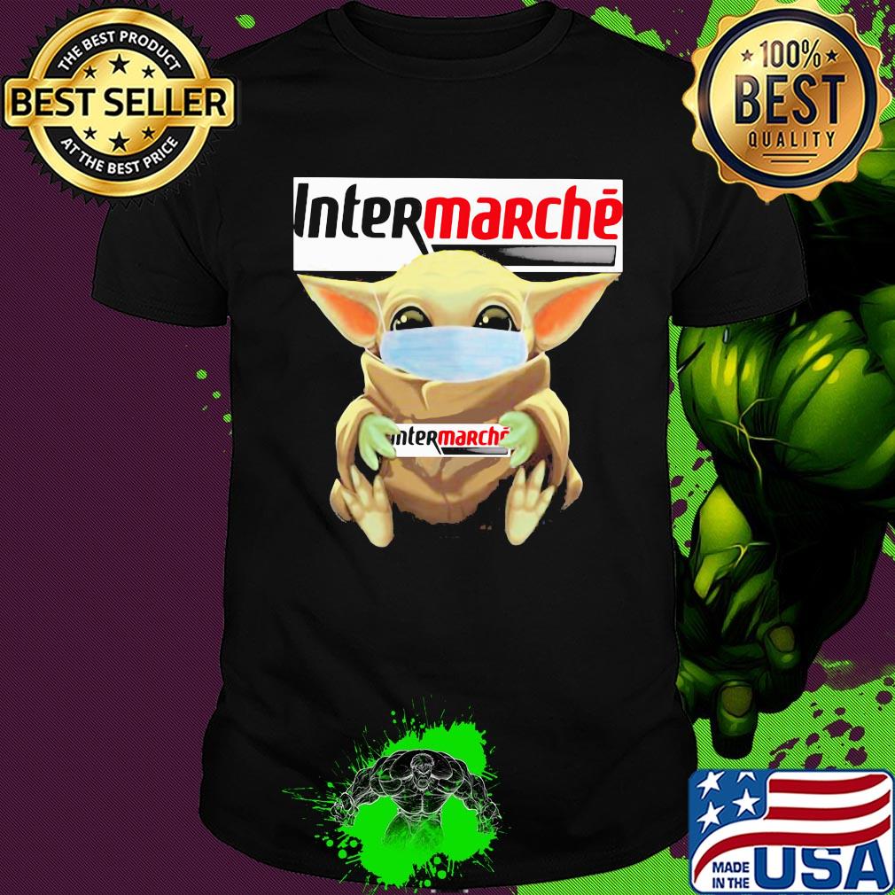 Baby Yoda mask hug Intermarche shirt