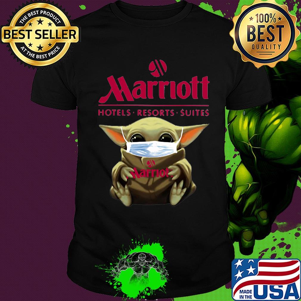 Baby Yoda mask hug Marriott hotels Resorts suites shirt