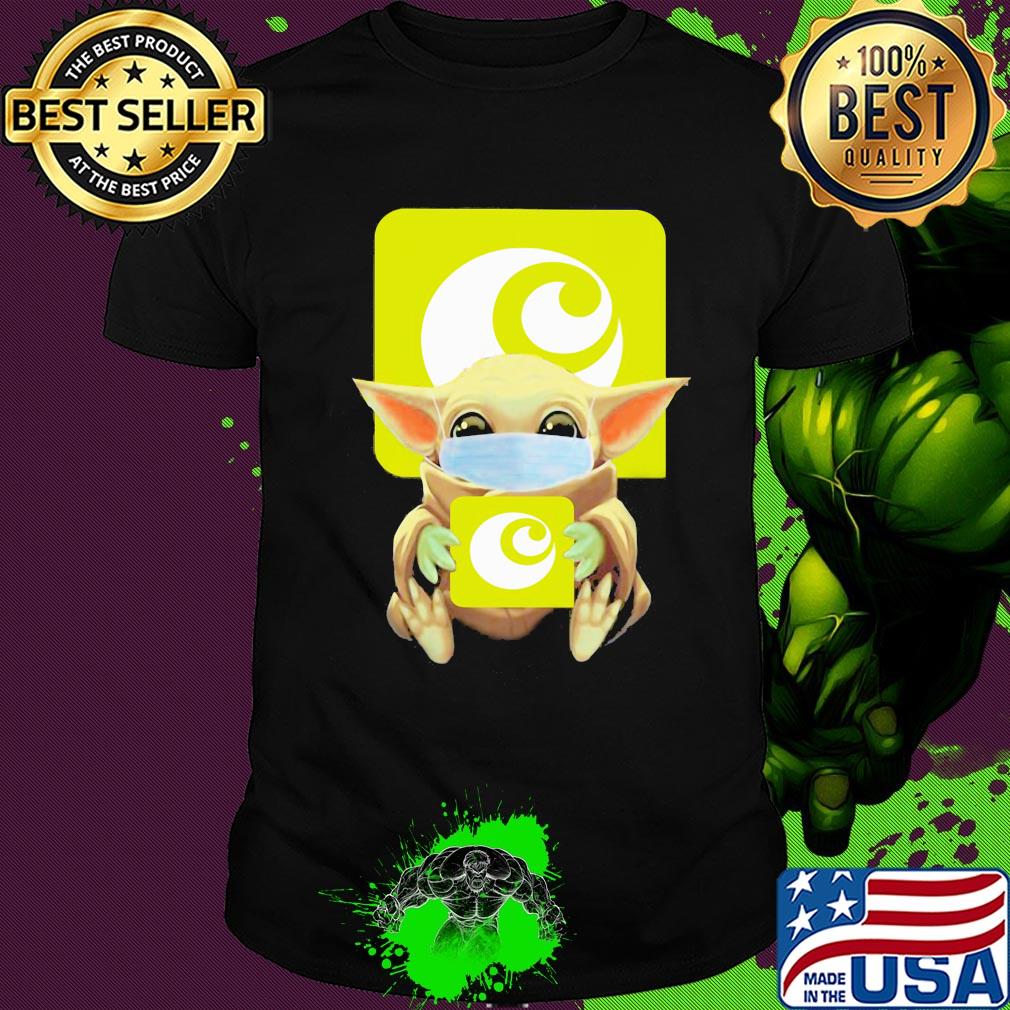Baby Yoda mask hug Ocado shirt