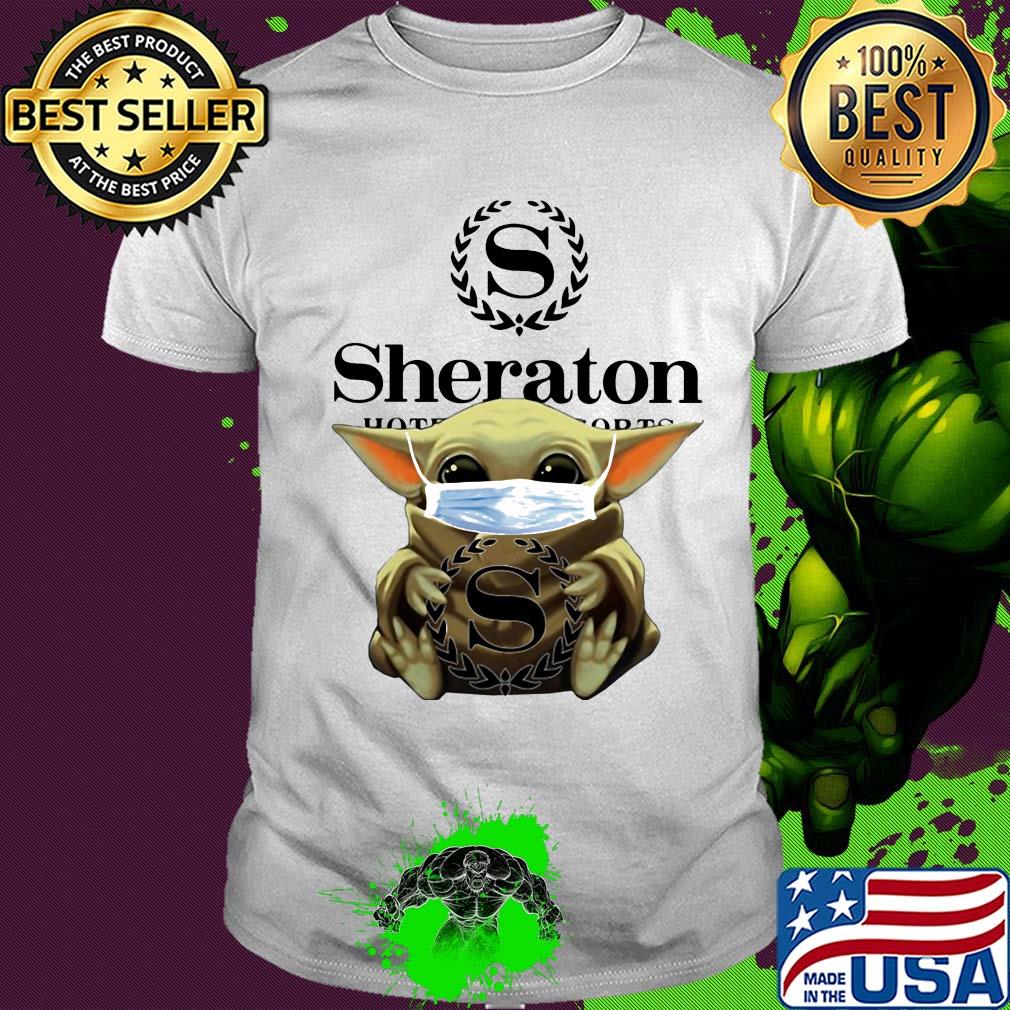 Baby Yoda mask hug Sheraton shirt