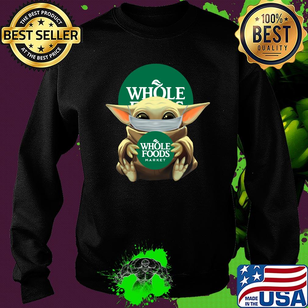 Baby Yoda mask hug Whole foods market s Sweater Baby Yoda mask hug Whole foods market s Sweater