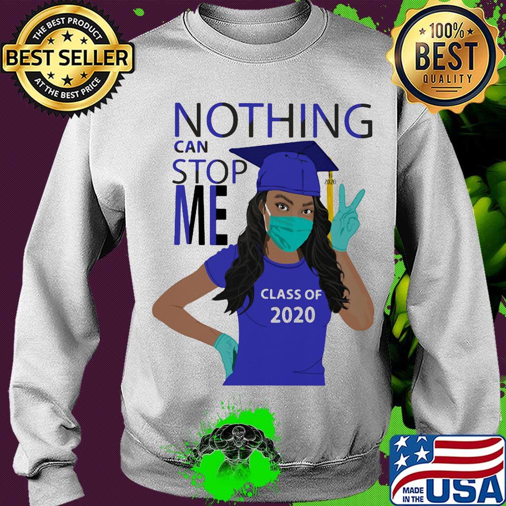 Black girl graduating nothing can stop me class of 2020 royal blue mask covid-19 s Sweater Black girl graduating nothing can stop me class of 2020 royal blue mask covid-19 s Sweater