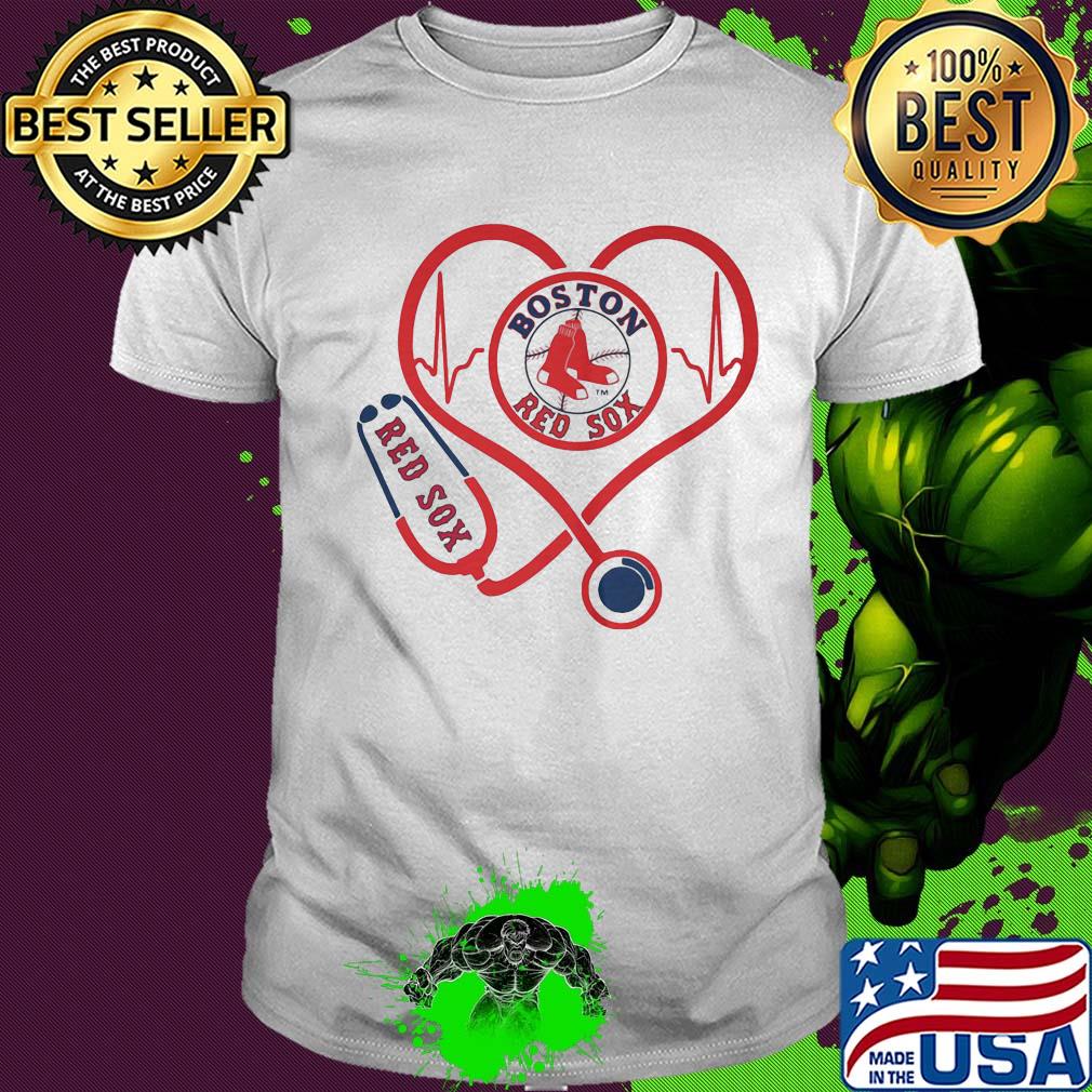 Boston red sox stethoscope heart shirt
