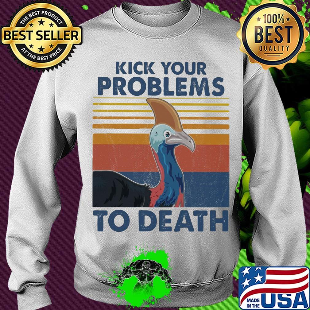 Cassowary kick your problems to death vintage s Sweater Cassowary kick your problems to death vintage s Sweater