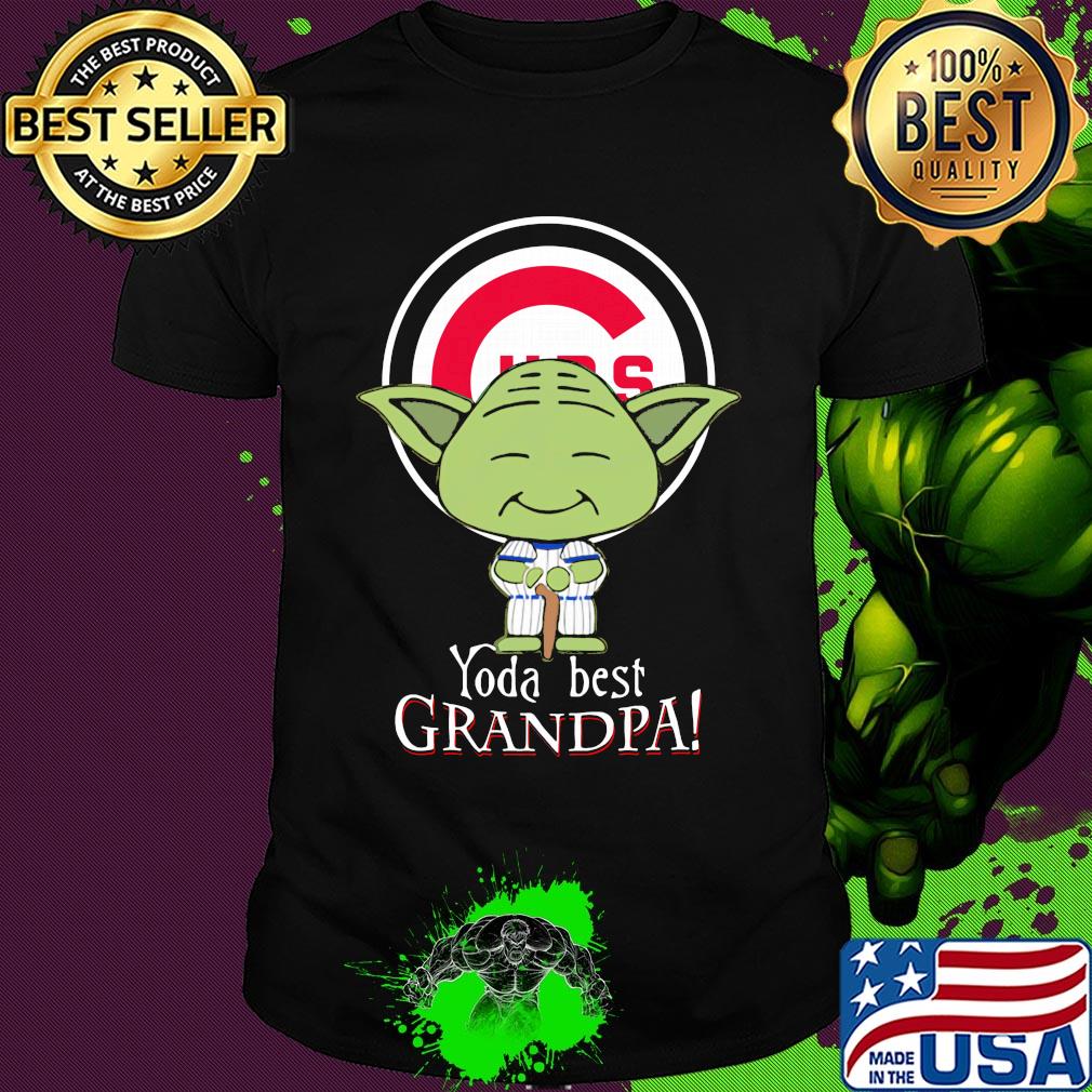 Chicago cubs baseball yoda best grandpa shirt