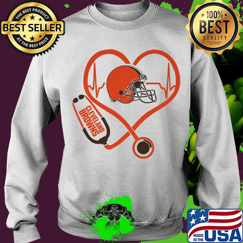 Cleveland Browns hearbeat love stethoscope s Sweater Cleveland Browns hearbeat love stethoscope s Sweater