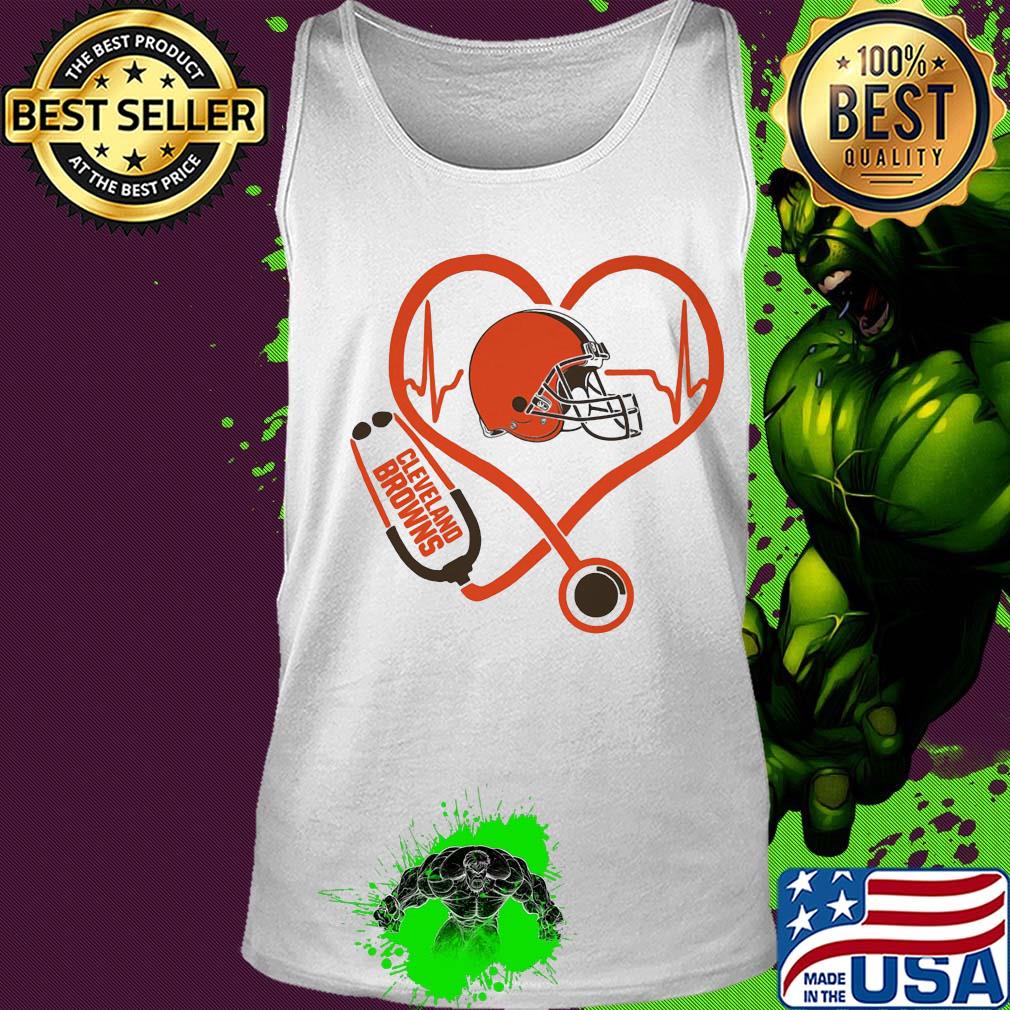 Cleveland Browns hearbeat love stethoscope s Tank top Cleveland Browns hearbeat love stethoscope s Tank top