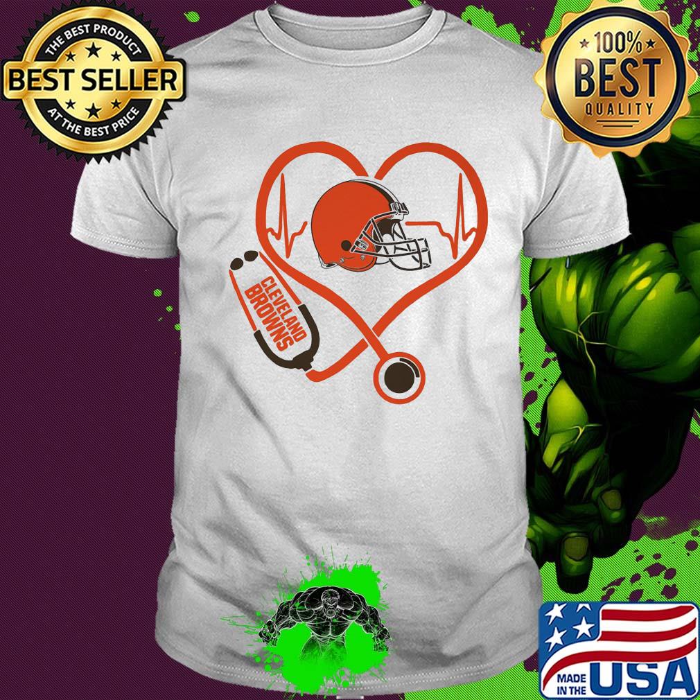 Cleveland Browns hearbeat love stethoscope shirt