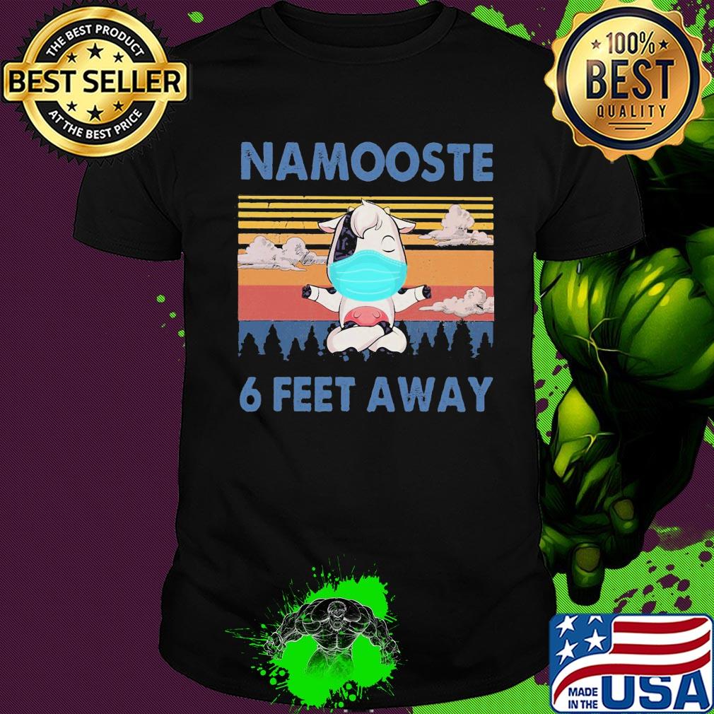 Cow mask namooste 6 feet away vintage shirt