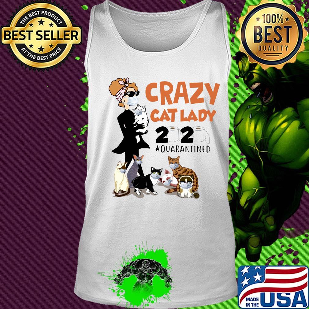Crazy cats lady mask 2020 toilet paper quarantined s Tank top Crazy cats lady mask 2020 toilet paper quarantined s Tank top