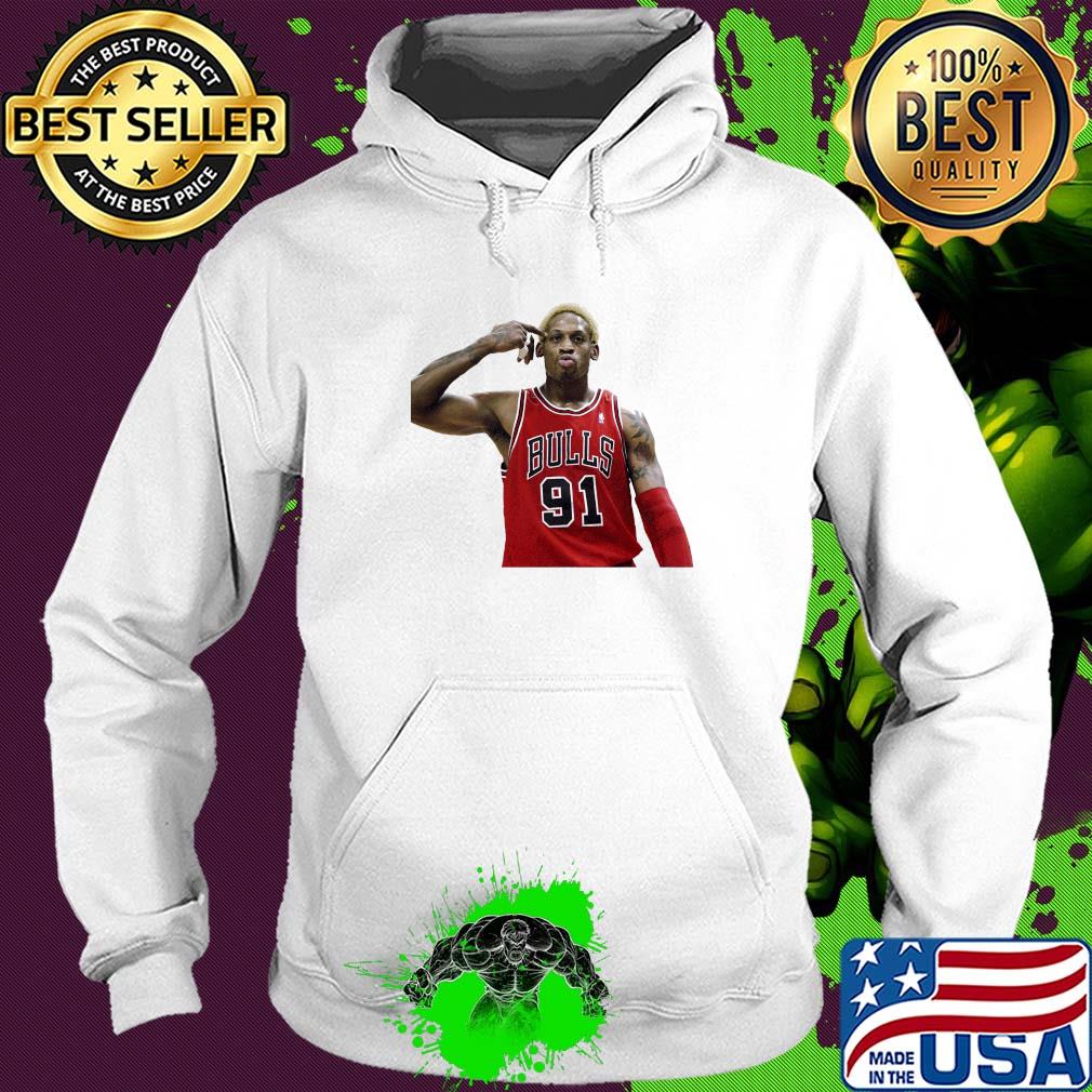 Dennis Rodman Bulls 91 s Hoodie Dennis Rodman Bulls 91 s Hoodie