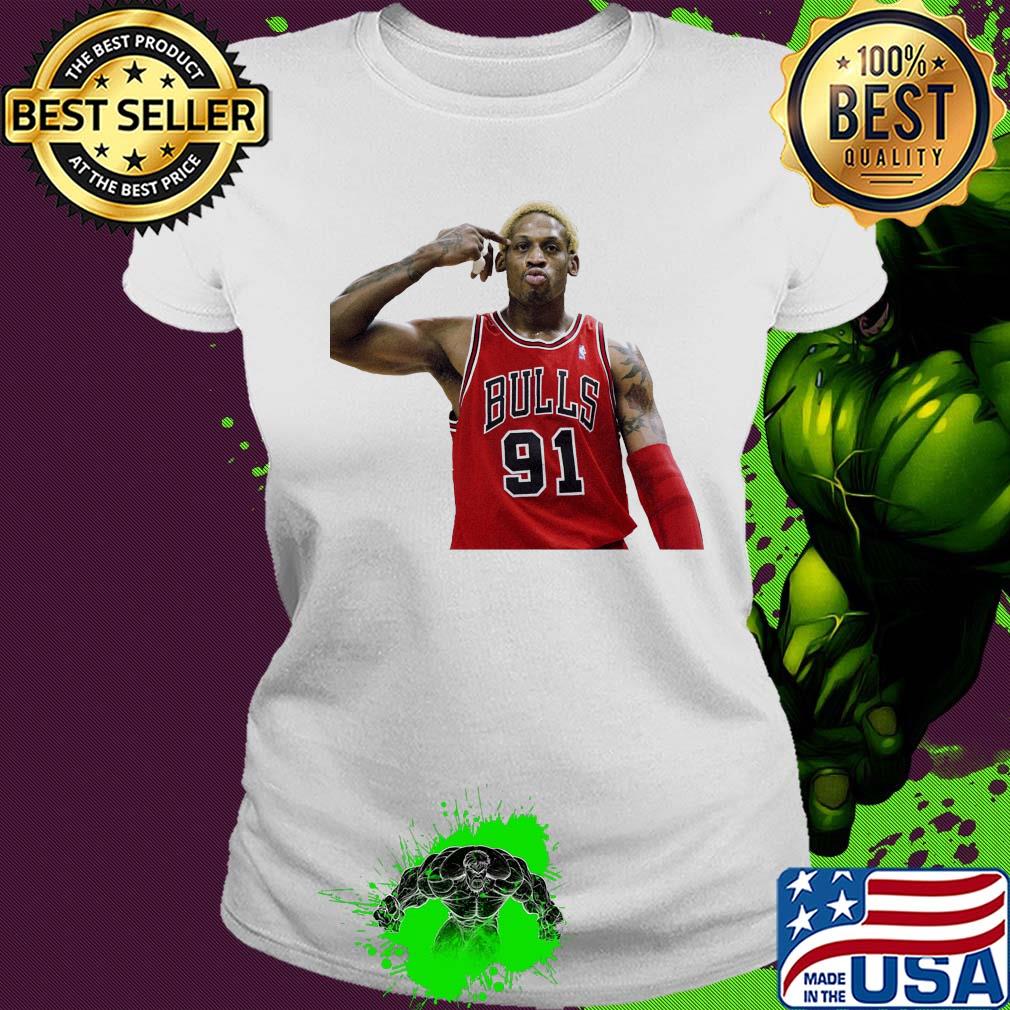 Dennis Rodman Bulls 91 s Ladies tee Dennis Rodman Bulls 91 s Ladies tee
