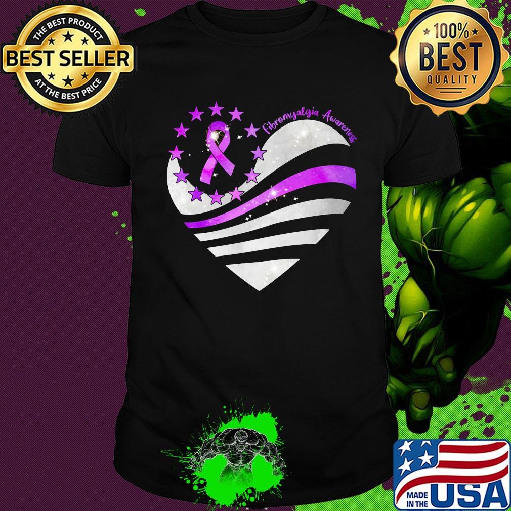 Diamond Fibromyalgia awareness heart shirt