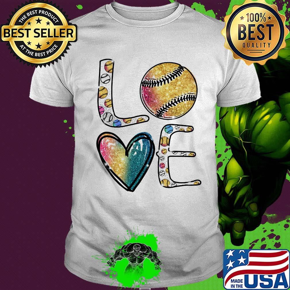 Diamond love baseball color shirt