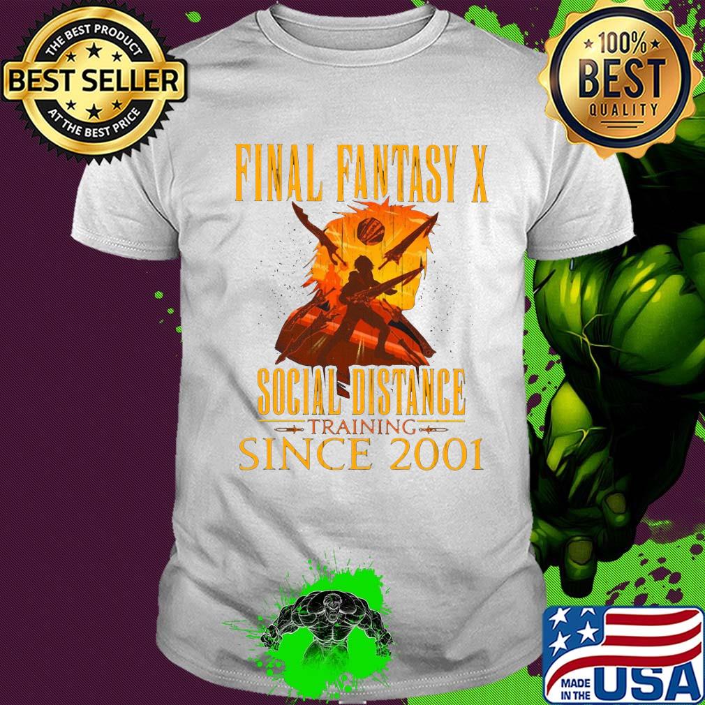 Final fantasy X social distance training since 2001 t-shirt