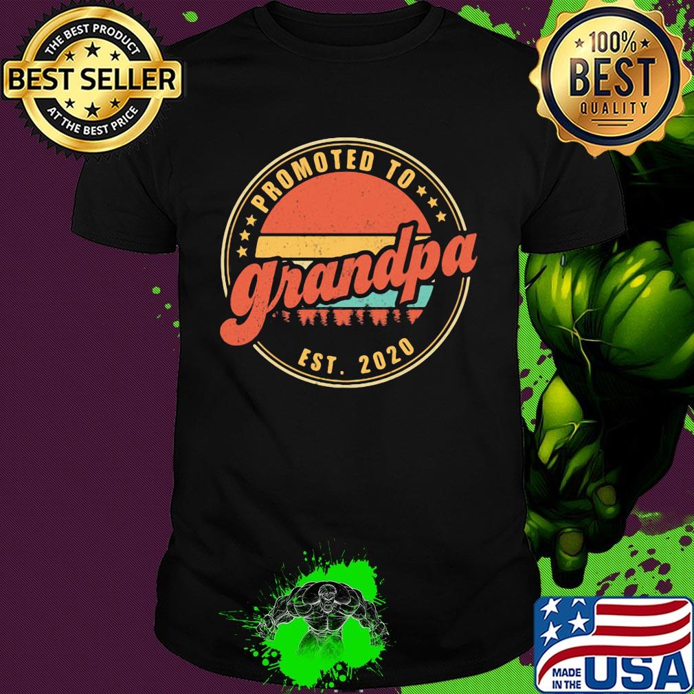 Grandpa promoted to est 2020 vintage shirt