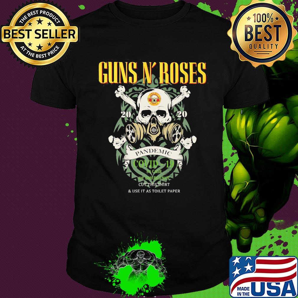 Guns N' Rose 2020 pandemic Covid-19 in case skull shirt