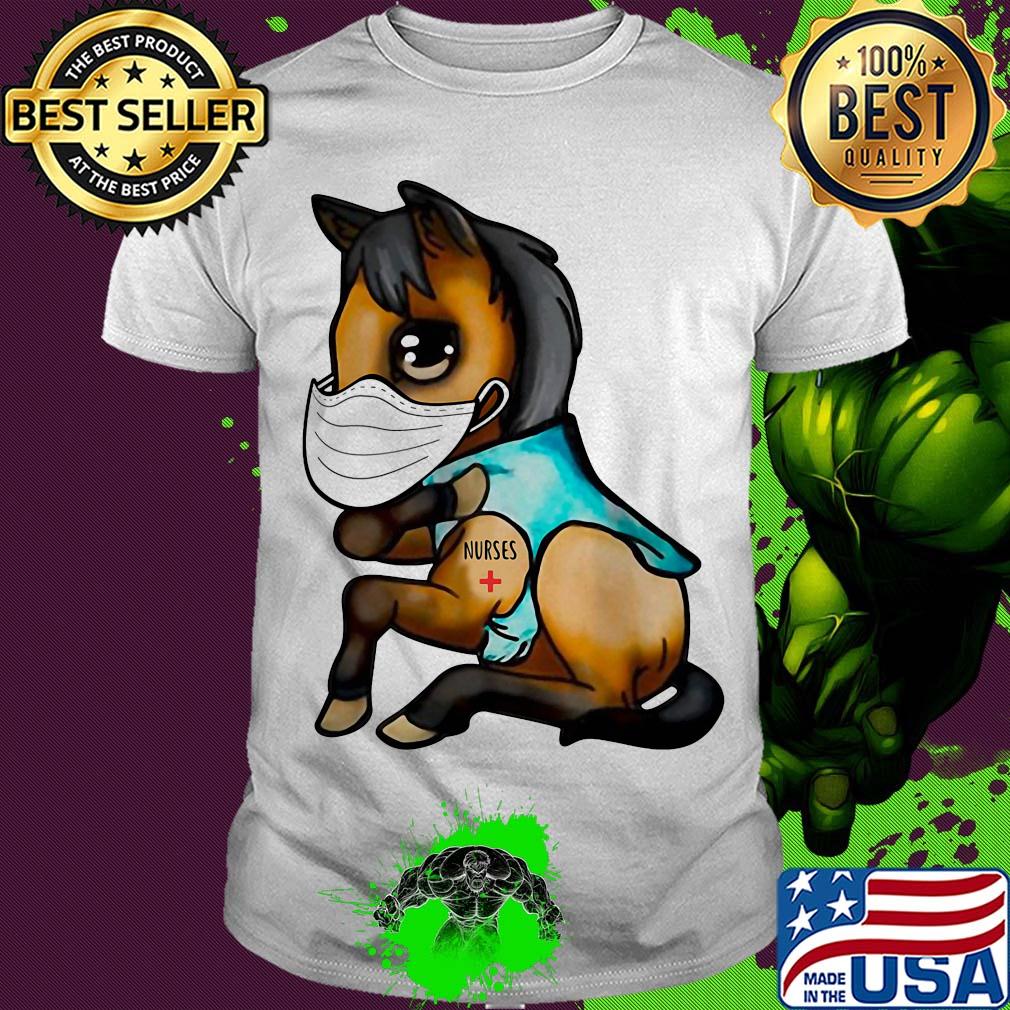 Horse tattoos nurse covid-19 shirt