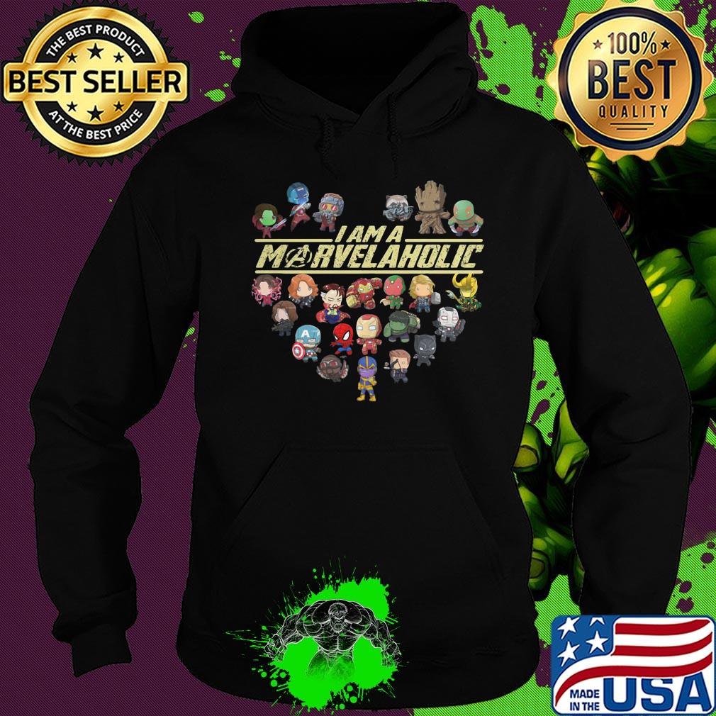 I am a Marvelaholic heart s Hoodie I am a Marvelaholic heart s Hoodie
