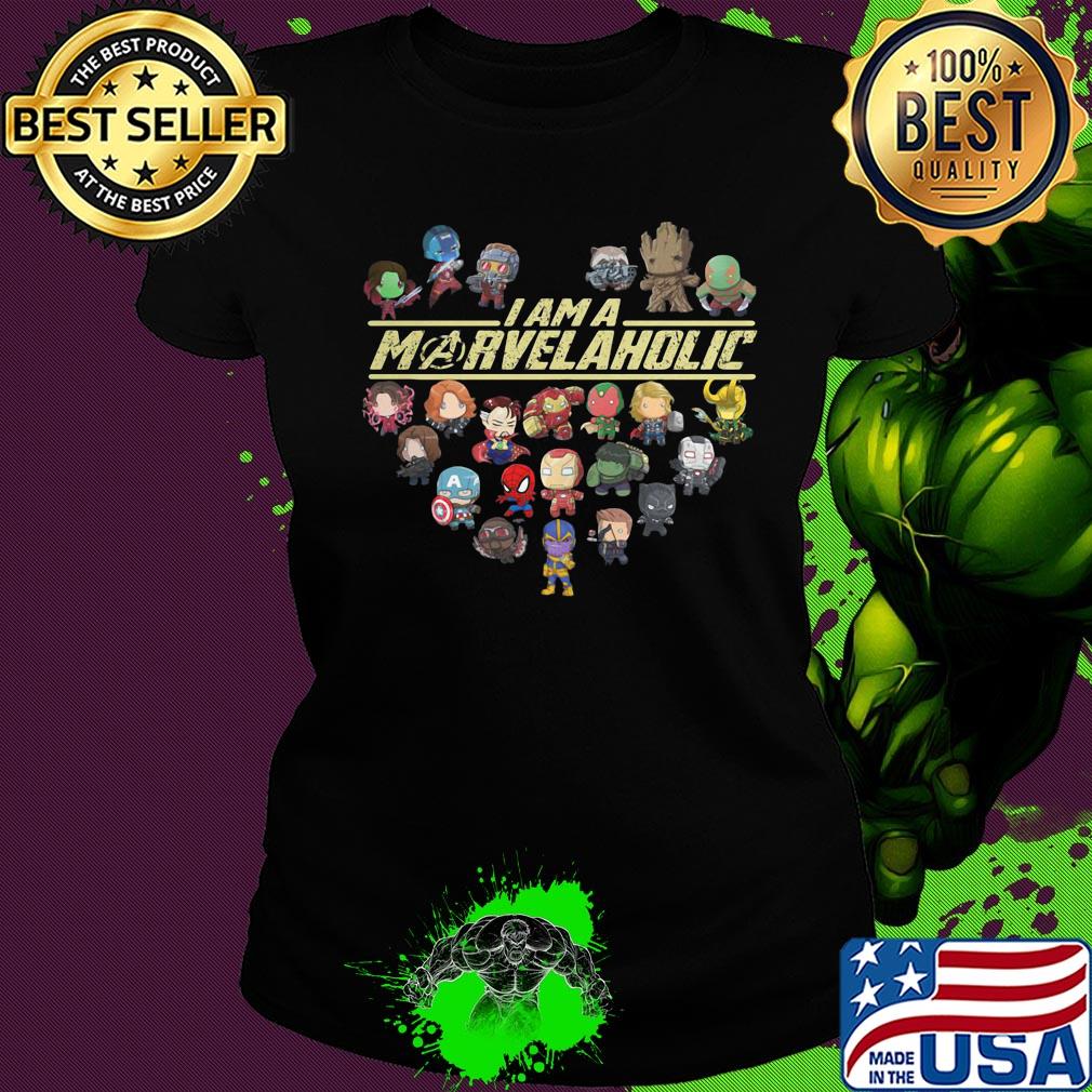 I am a Marvelaholic heart s Ladies tee I am a Marvelaholic heart s Ladies tee