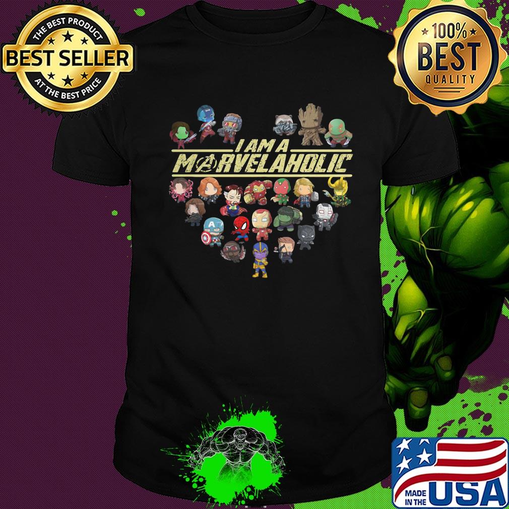I am a Marvelaholic heart shirt