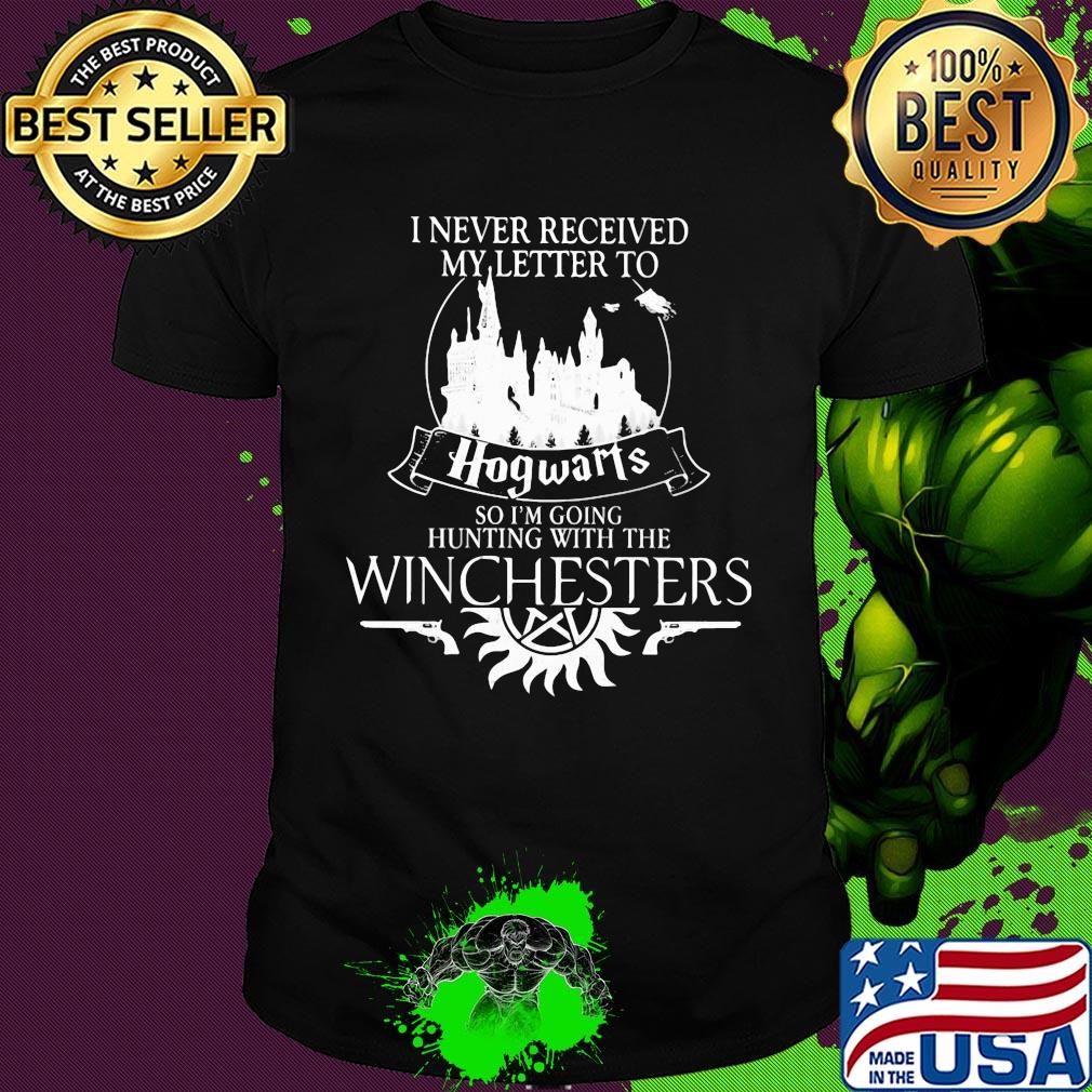 I never received hogwarts so I'm going hunting with the winchesters shirt