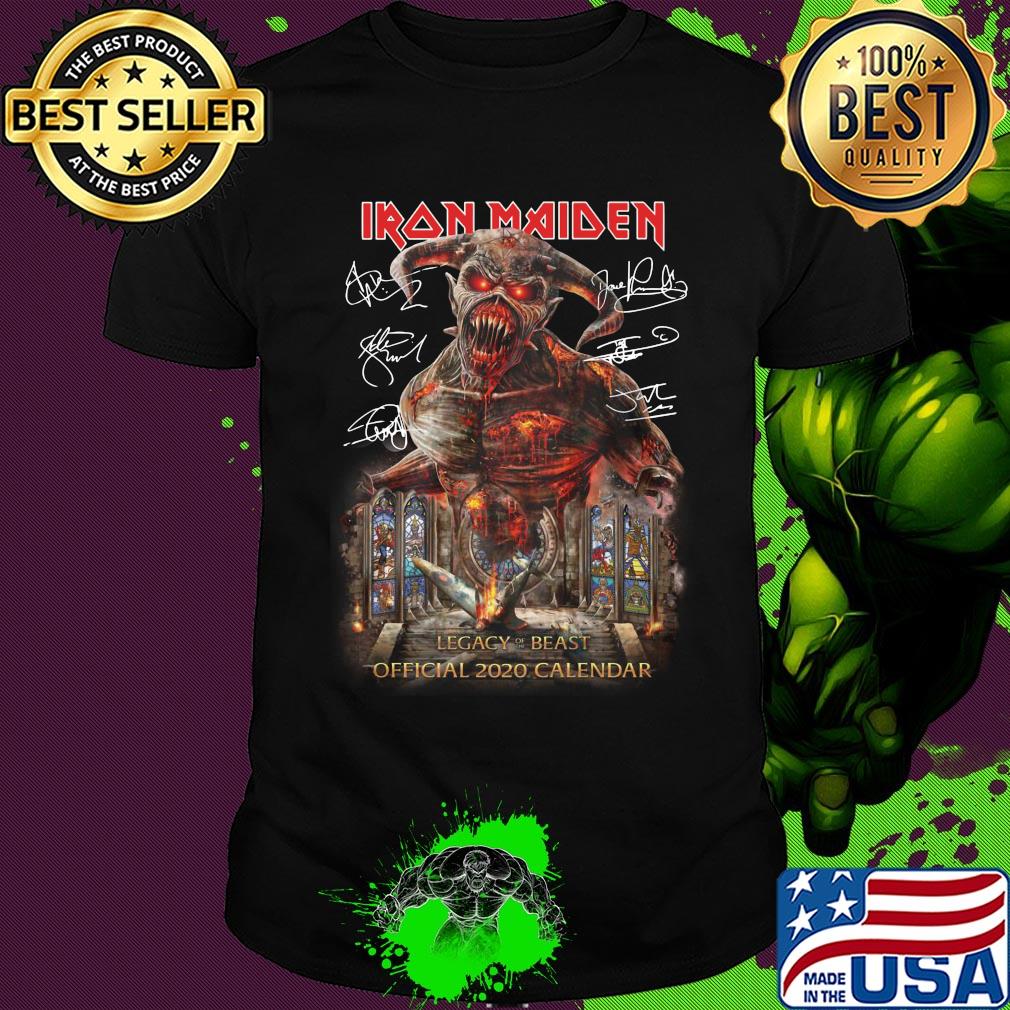 iron maiden legacy beast official 2020 calendar signatures shirt