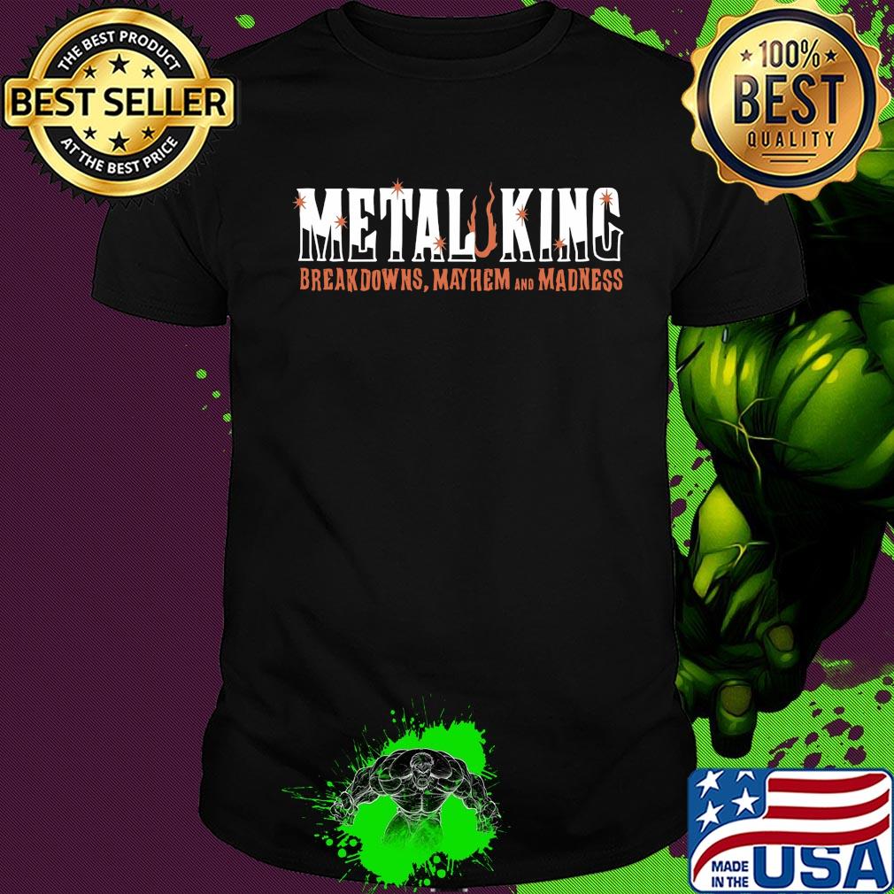 Joe exotic tiger king august burns red metal king breakdowns mayhem and madness 2 shirt