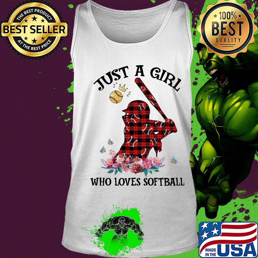 Just a girl who loves softball flower s Tank top Just a girl who loves softball flower s Tank top