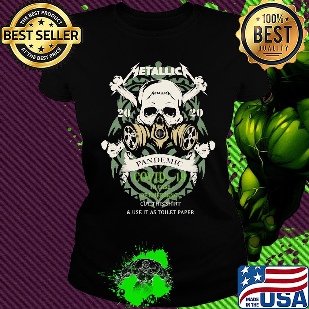 Metallic 2020 pandemic Covid-19 in case skull s Ladies tee Metallic 2020 pandemic Covid-19 in case skull s Ladies tee