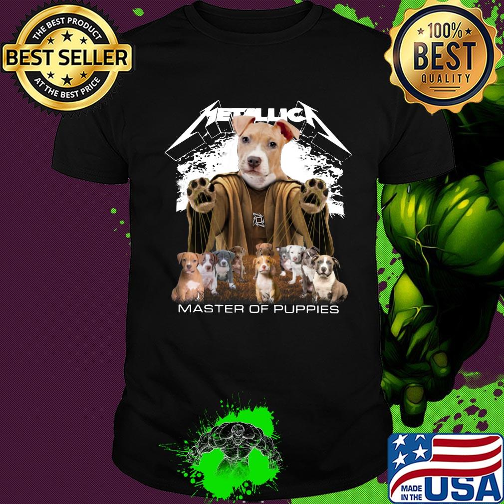 Metallic American Pit Bull Terrier Master of puppies shirt