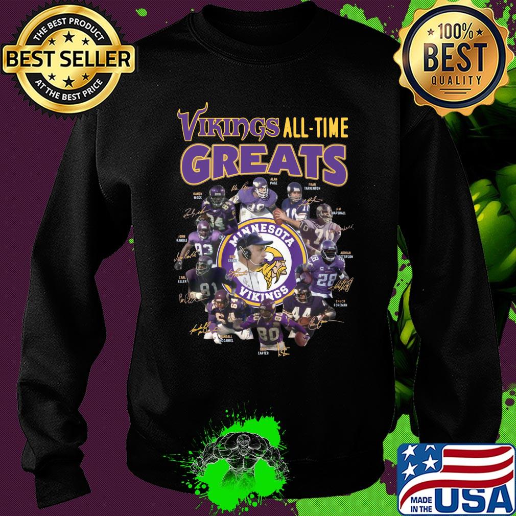 Minnesota vikings all-time greats alan page randymoss carl eller signatures s Sweater Minnesota vikings all-time greats alan page randymoss carl eller signatures s Sweater