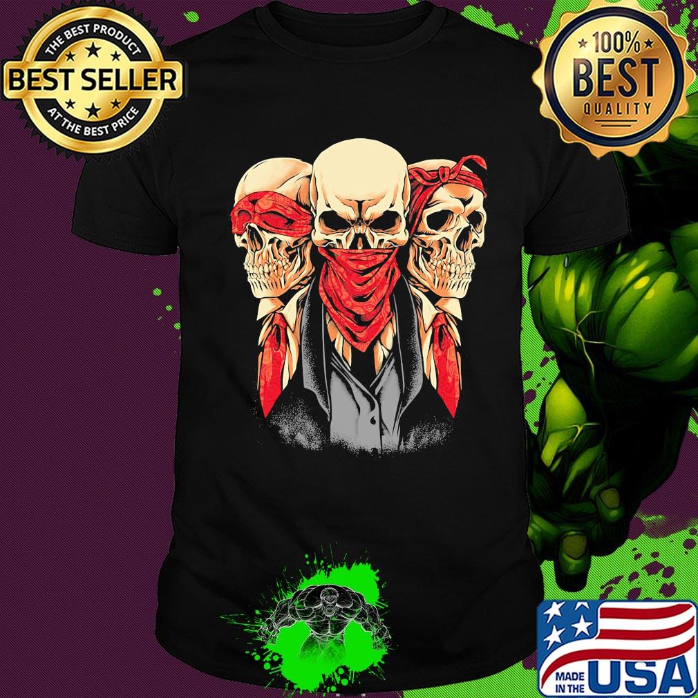 No see no listen no speak skull shirt