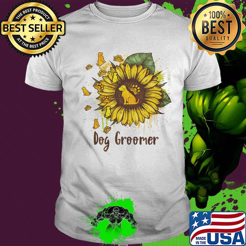Official Dog Groomer sunflower shirt