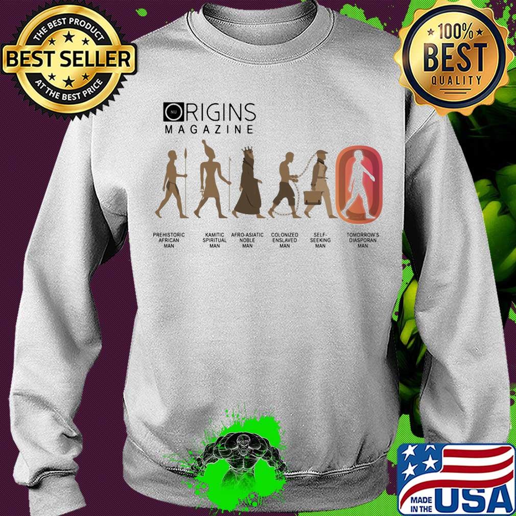 Origins magazine prehistoric african man kemetic spiritual afro asiatic noble colonized enslaved self seeking tomorrow's diasporan man s Sweater Origins magazine prehistoric african man kemetic spiritual afro asiatic noble colonized enslaved self seeking tomorrow's diasporan man s Sweater