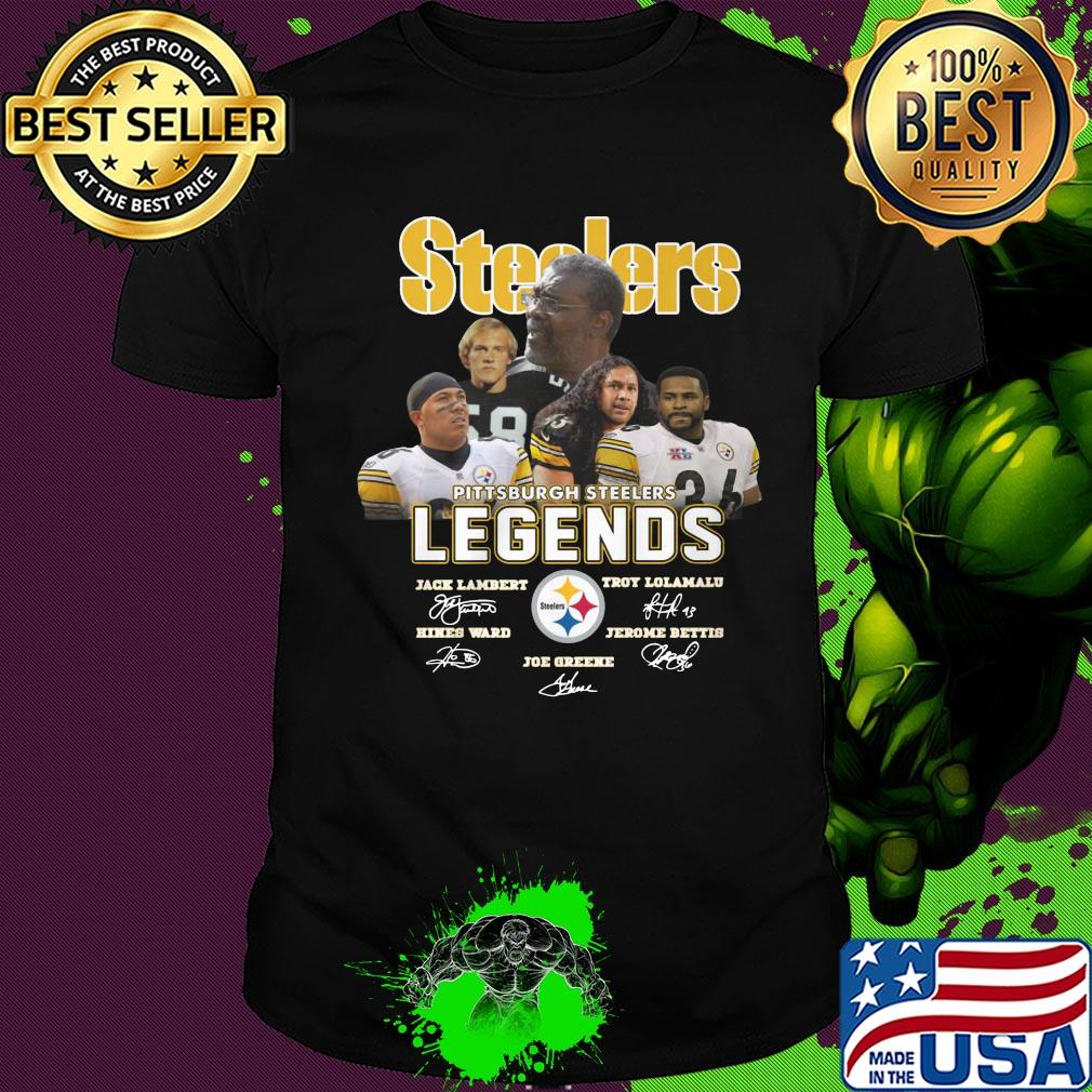 pittsburgh steelers legends jack landert troy leolulu joe greed team signatures shirt